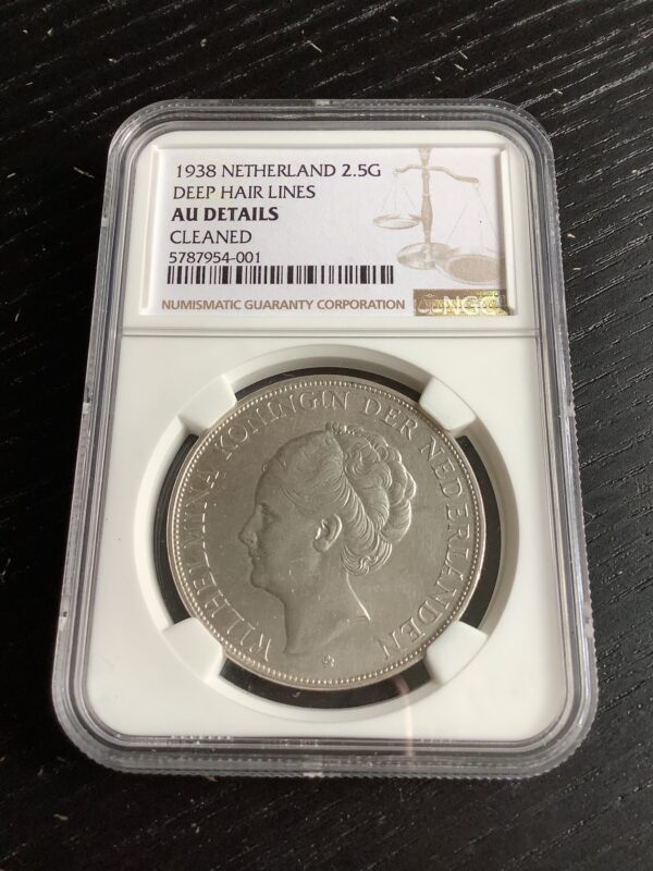 Wilhelmina - 2 1/2 Gulden (1938)